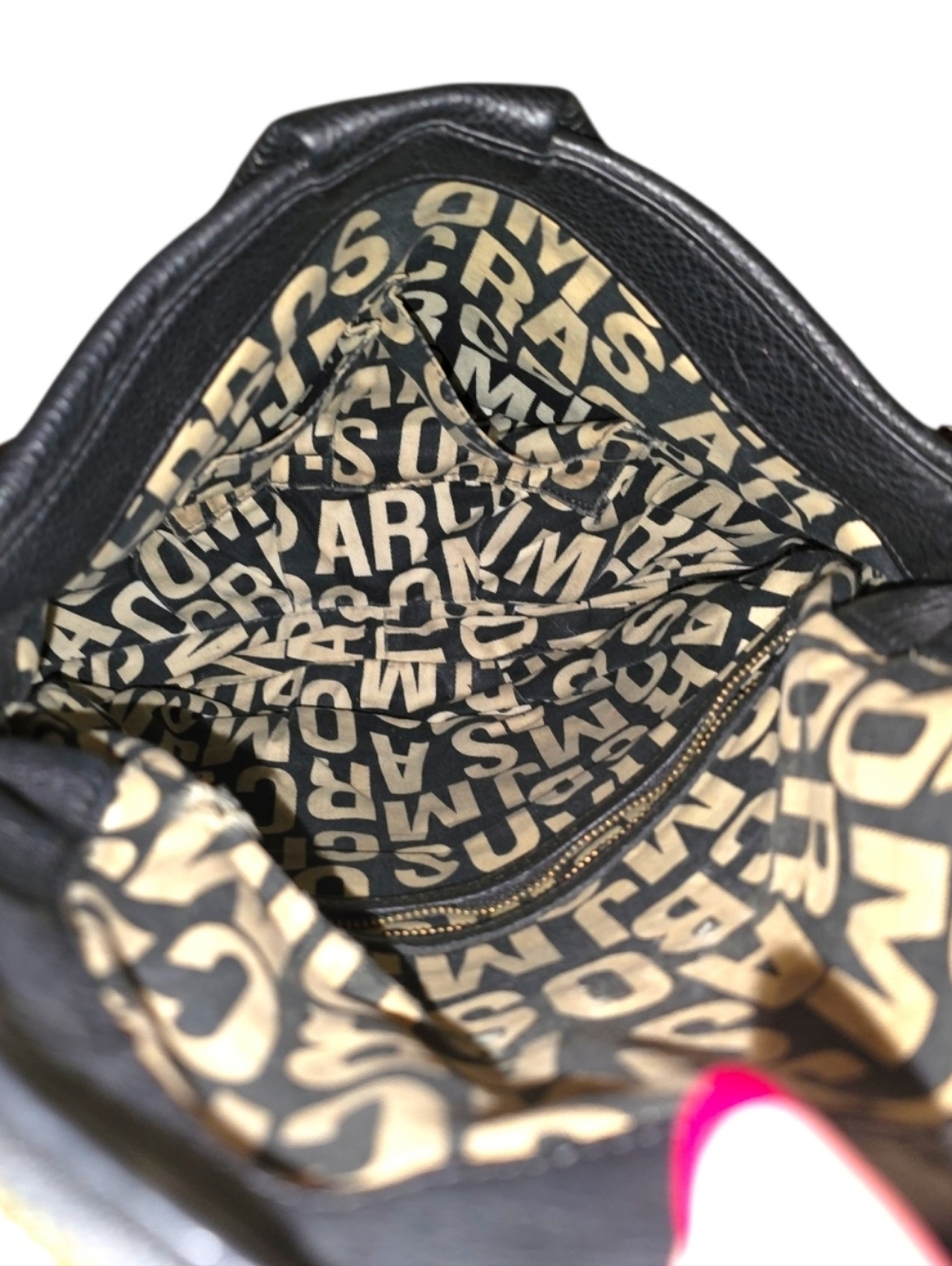 Marc by Marc Jacobs Black Leather Shoulder Bag Slouchy Crossbody Hobo Purse - Picture 5 of 11